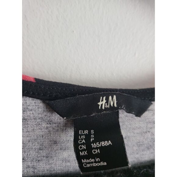 H&M Sleeveless Dress Small Womens Floral Above Knee Crew Neck Pullover Summer - Picture 5 of 7